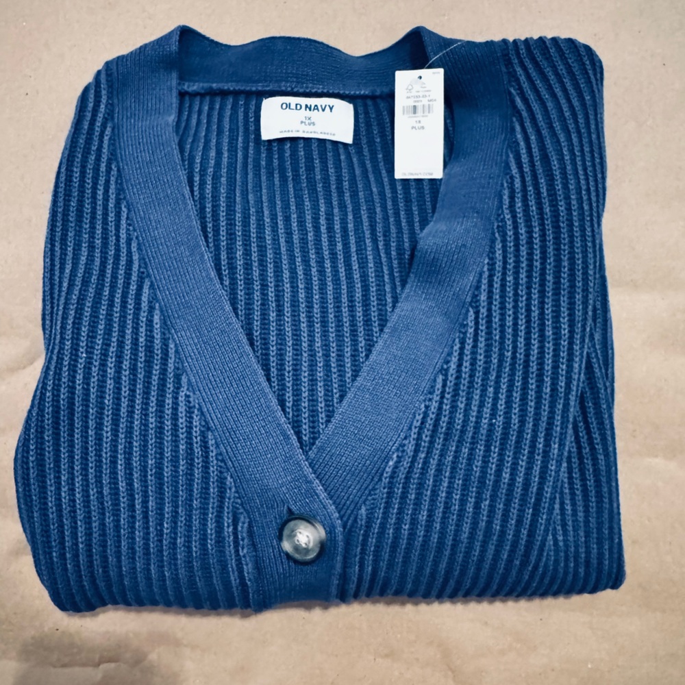Old Navy Men's Navy Cardigan Sweater